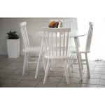 <b>KOMPLET jadalniany Jutrzenka</b> stólł 90cm i 4x krzesła w kolorze białym