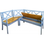 <b>KOMPLET Provancy błękit</b> Ławka narożna -stół-ławka-krzesło