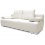 <b>Korfu</b> Sofa rozkładana skórzana biała/ecre