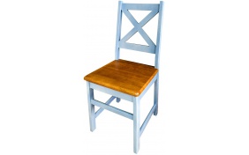 <b>Provancy błękit</b> Krzesło sosnowe drewniane malowane