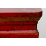 <b>Stoliki - Taborety 2 szt.</b>  Taboret czerwony lakier cm:42.5 X 31 X 47