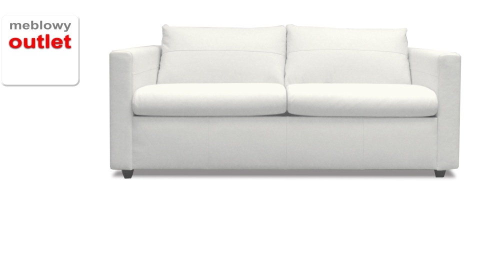 Biała skórzana sofa rozkładana